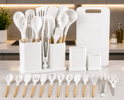 Set Utensilios Cocina Siliconados X 19